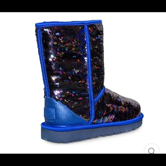 RARE Ugg classic sequin navy boots new in box size 7